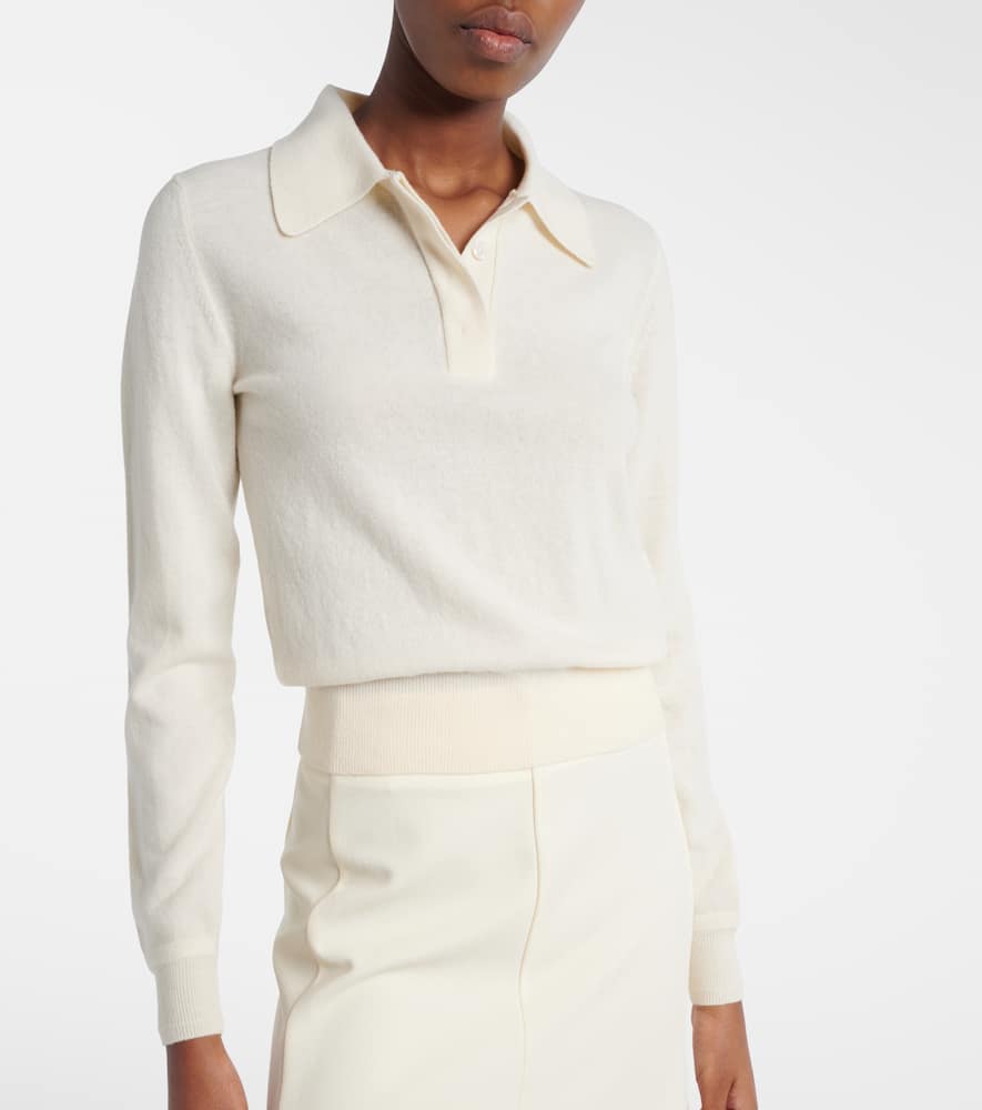 Virgin wool polo sweater