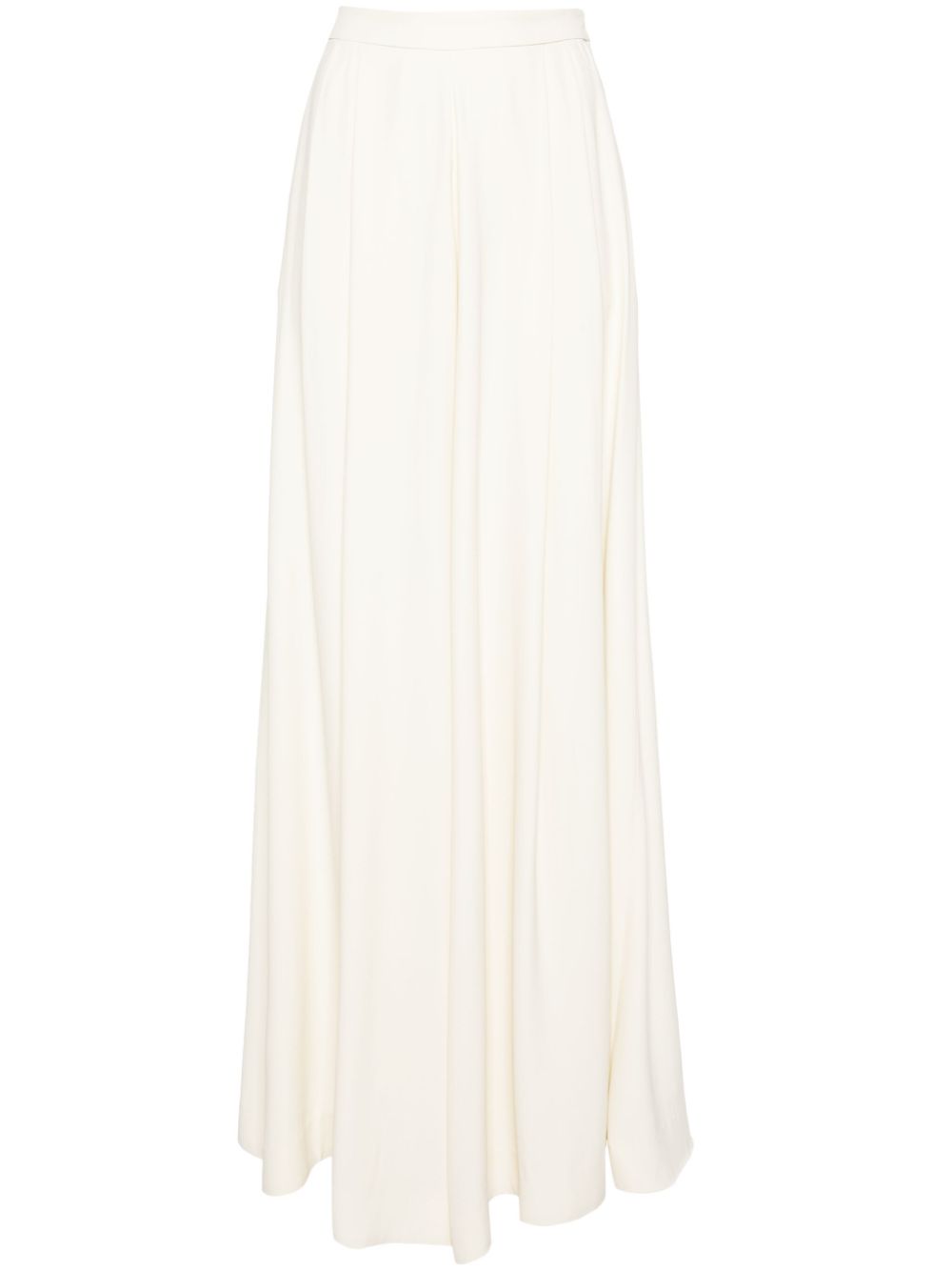 Mid-rise crepe palazzo trousers - Neutrals