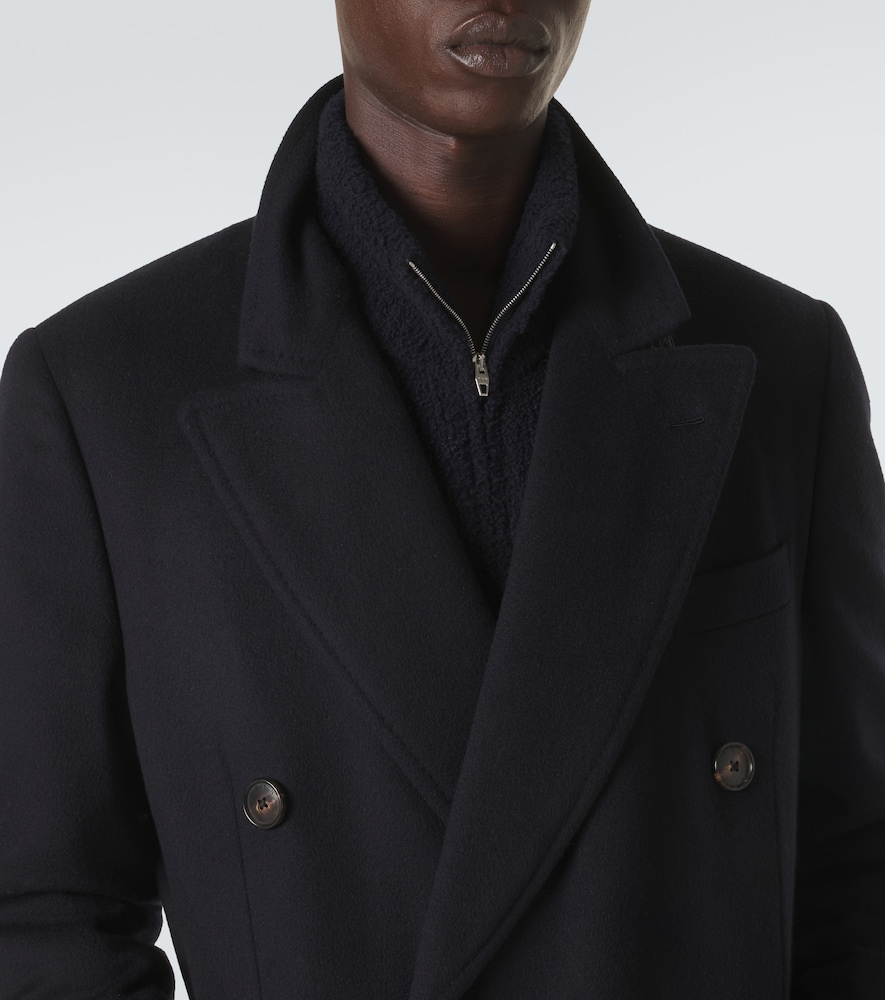 President double-breasted wool coat
