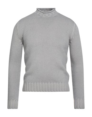 Man Turtleneck Grey Size 36 Merino Wool