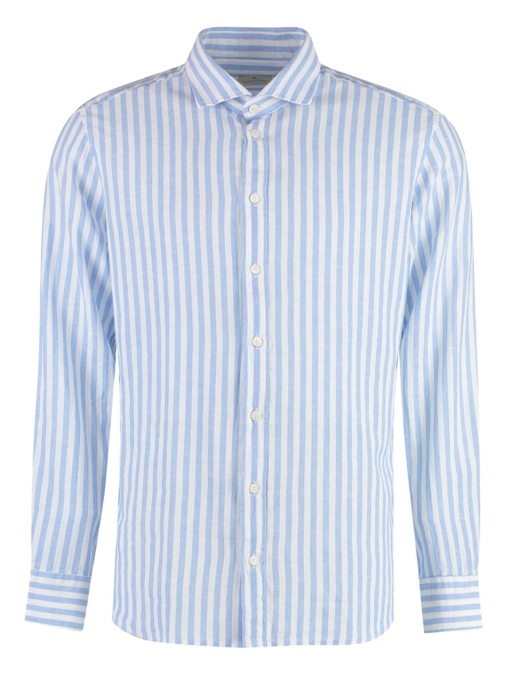 Striped button-up shirt - White