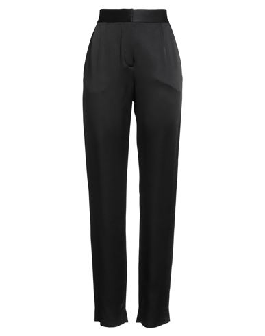 X Lutz Huelle Woman Pants Black Size 6 Acetate, Viscose
