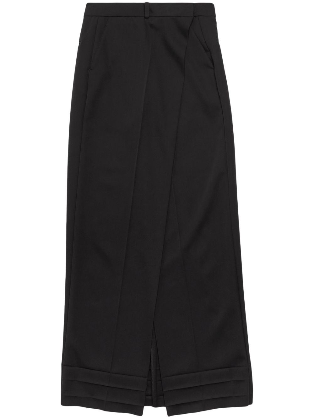 High-waisted wool skirt - Black