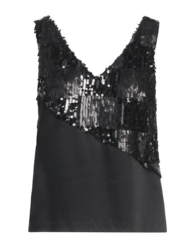 Grifoni Woman Top Black Size 8 Viscose, Polyester