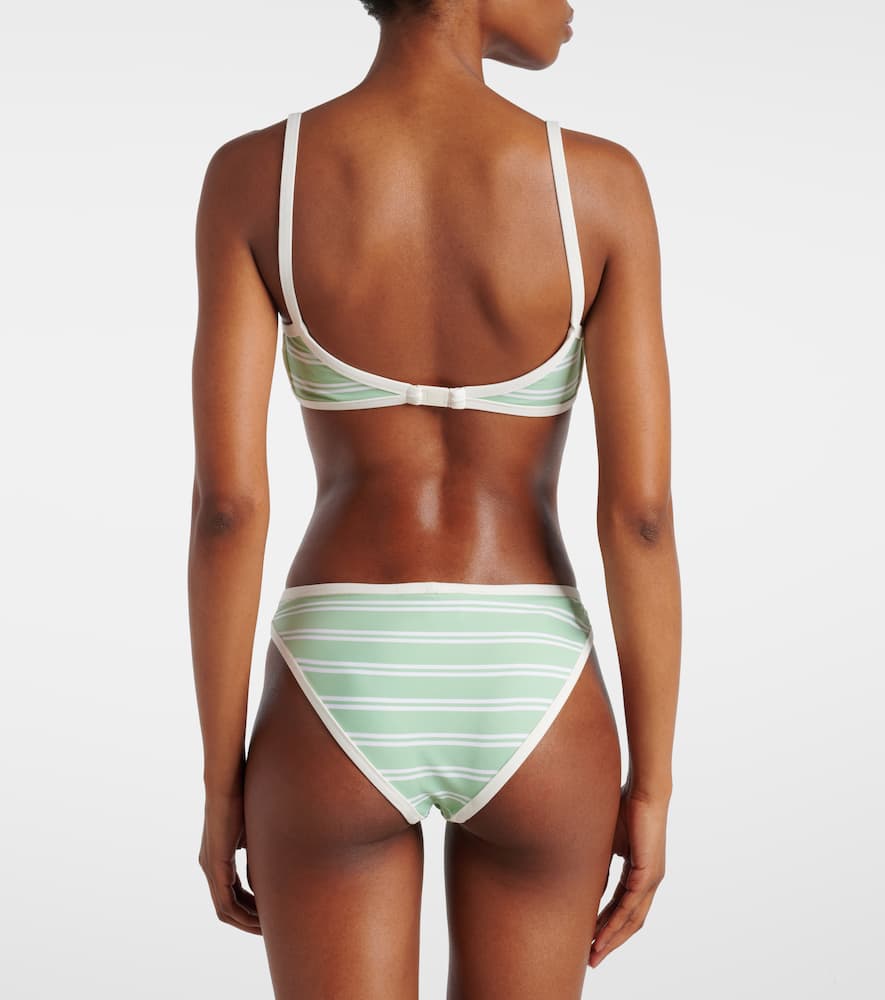 Ligne striped bikini top