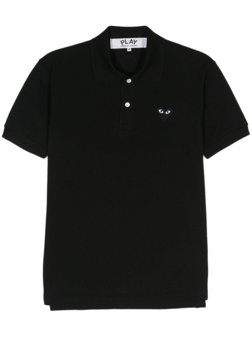Black Solid Shirt Collar Polo