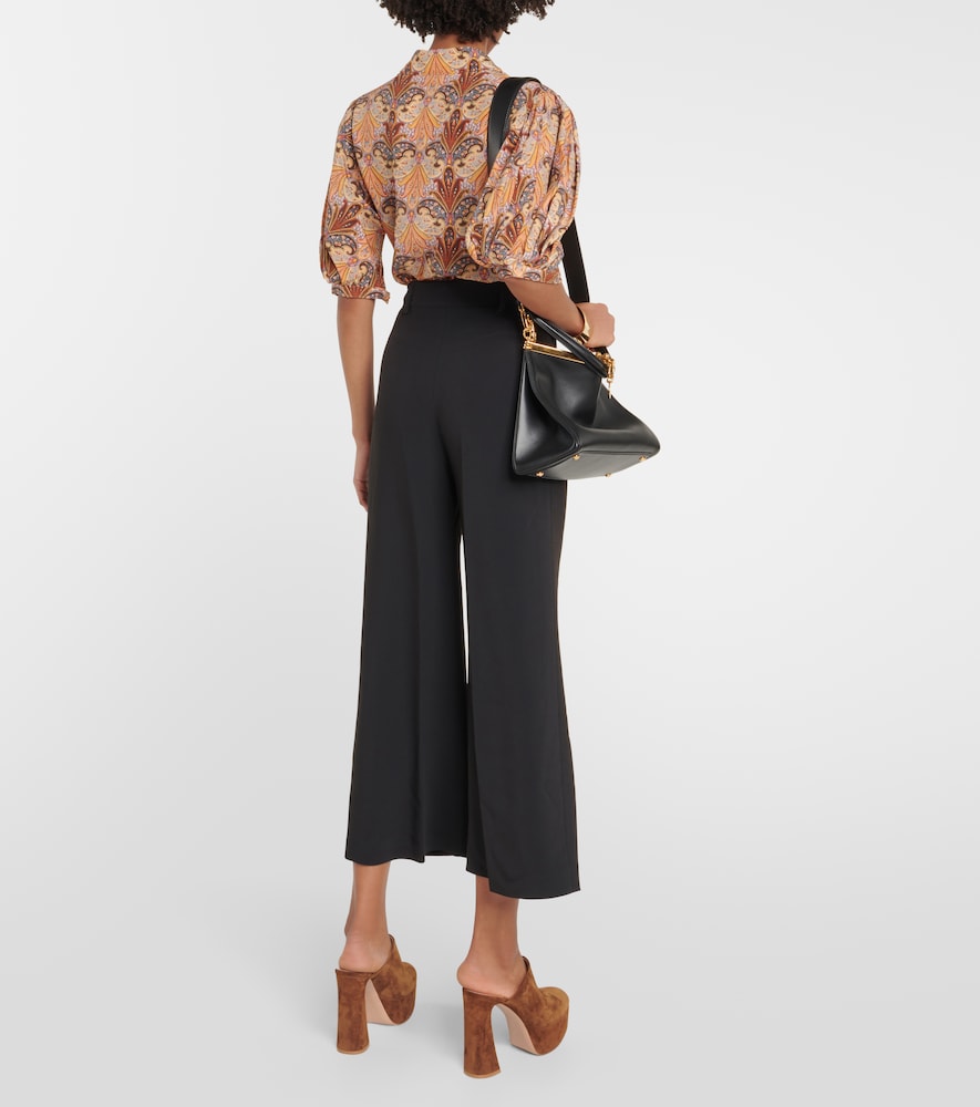 High-rise wide-leg pants