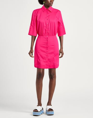 Woman Mini dress Fuchsia Size 4 Cotton, Polyamide, Elastane