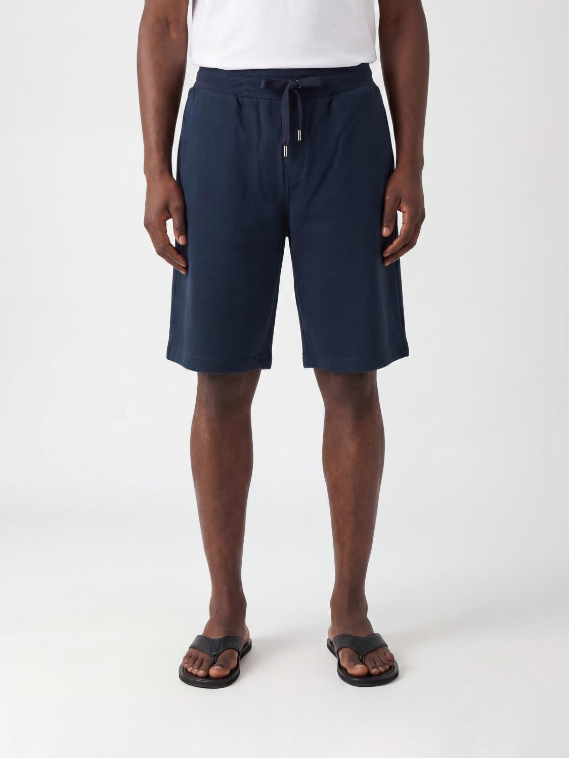 Cotton Jogging Shorts with Drawstring and Embroidered Logo