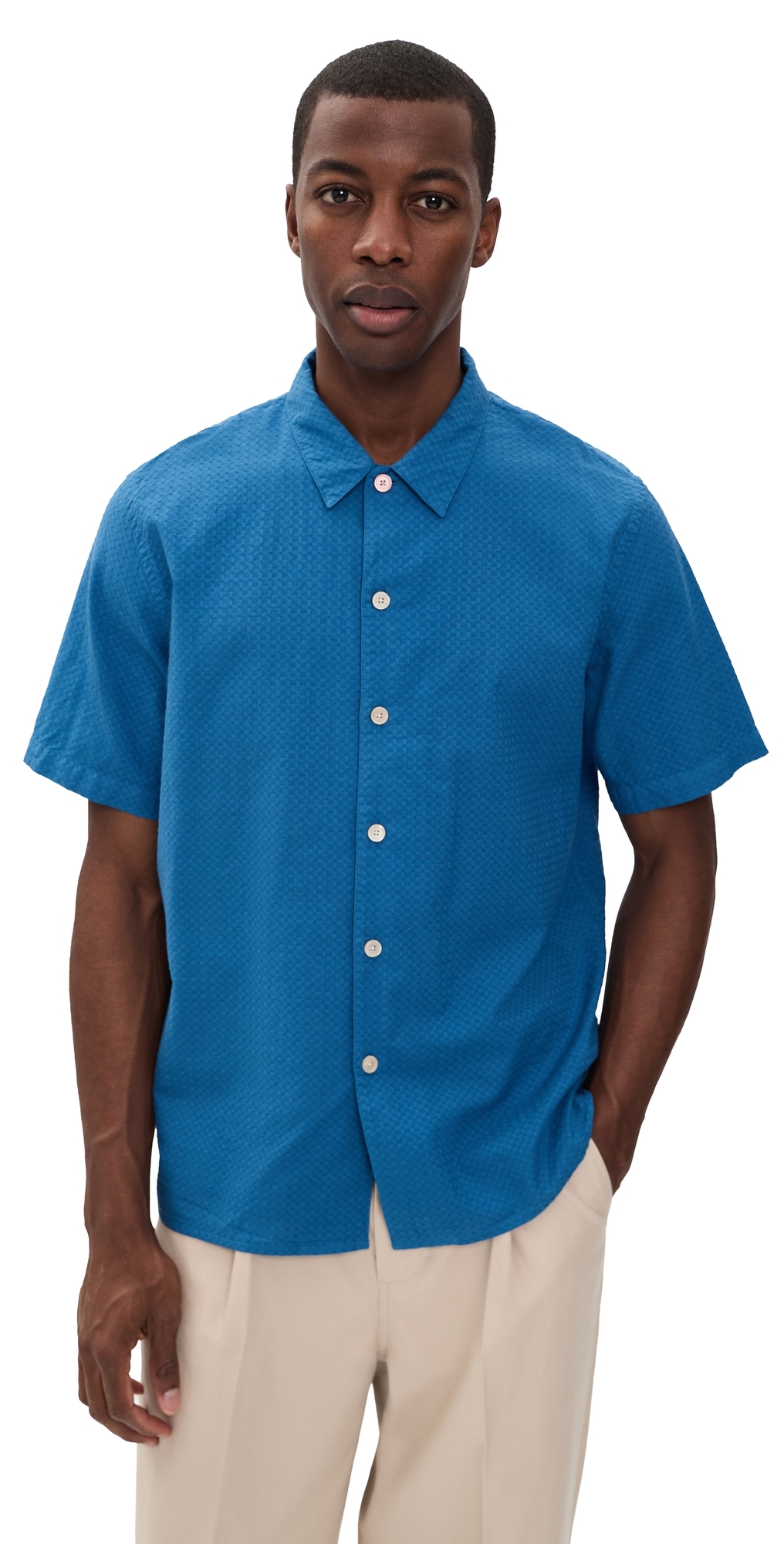 Mens Casual Fit Shirt Cobalt Blue