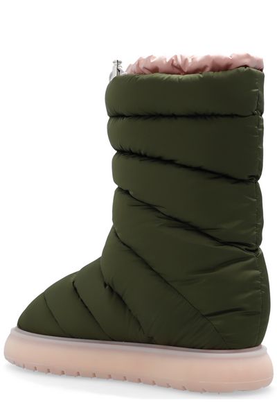 Moncler Logo Patch Puffer Boots