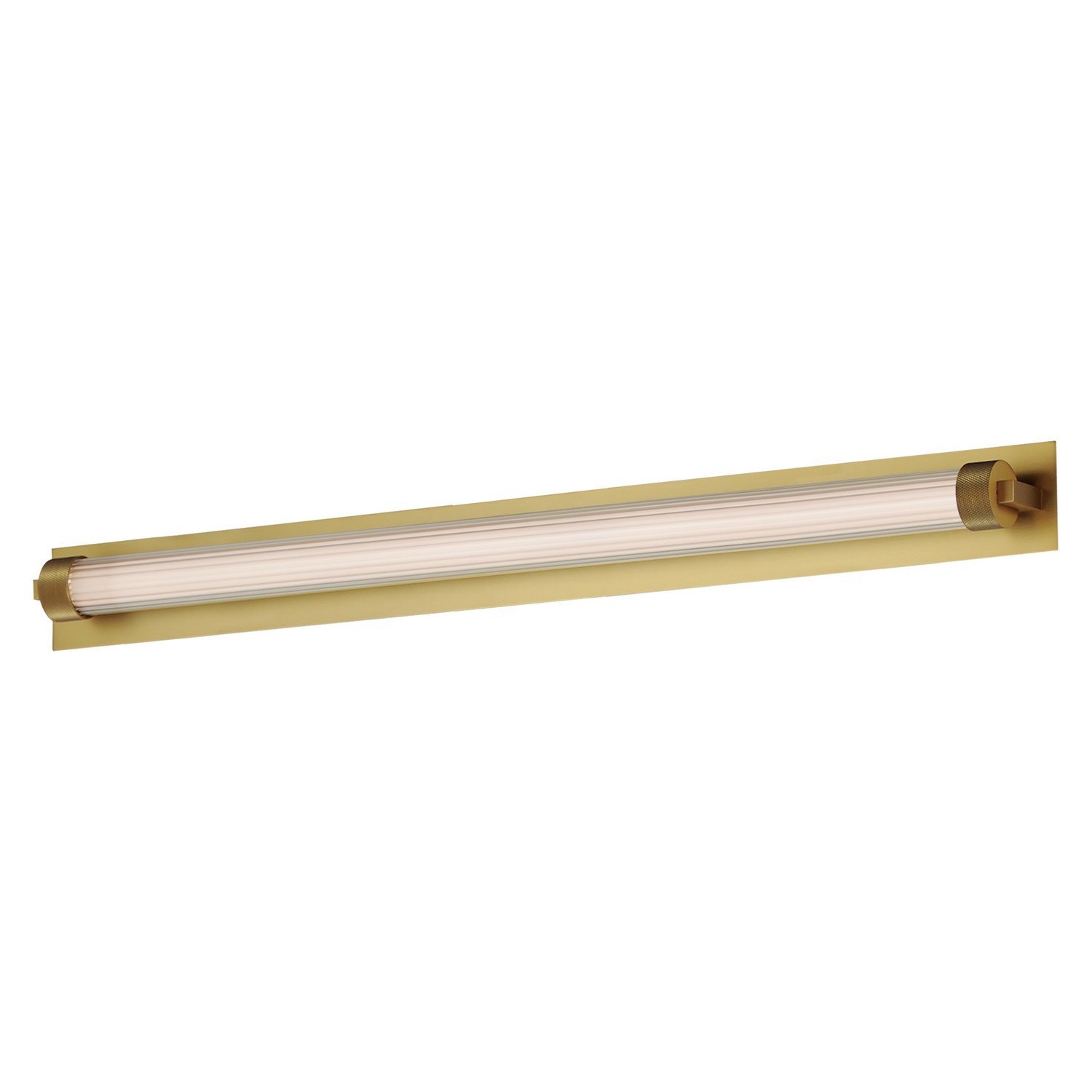 Natural Aged Brass LED Bath Sconce from the Doric Collection