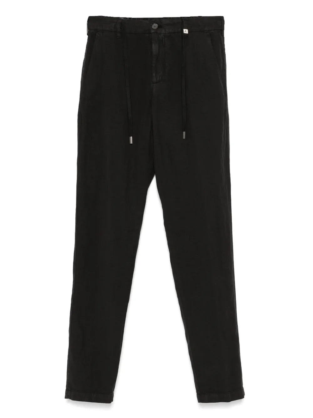 Drawstring-Waist Trousers — Black