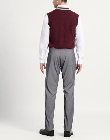 Man Pants Grey Size 35 Polyester, Viscose, Elastane