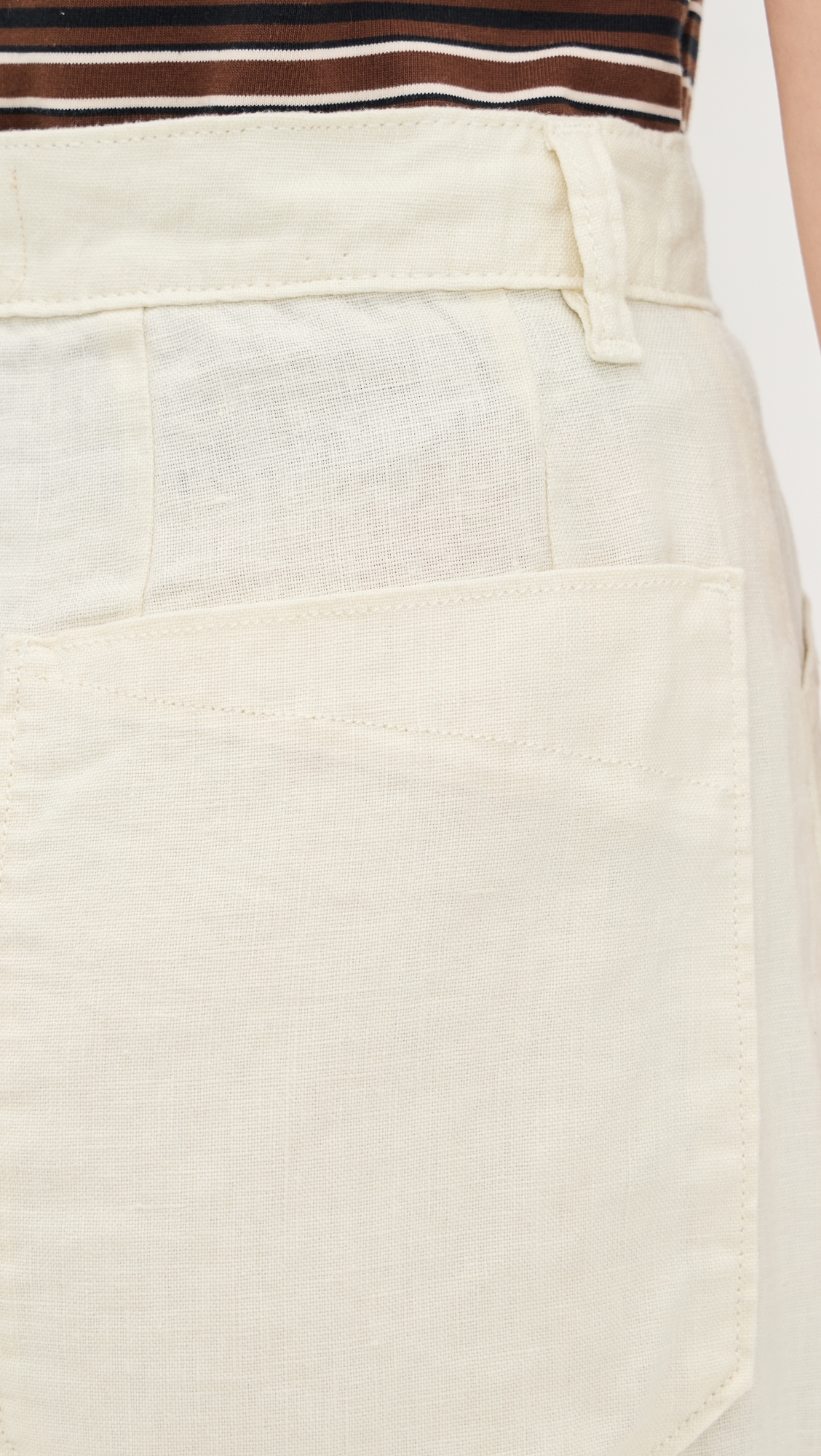 Taylor Relaxed Barrel High Rise Ankle Trousers Flax Linen