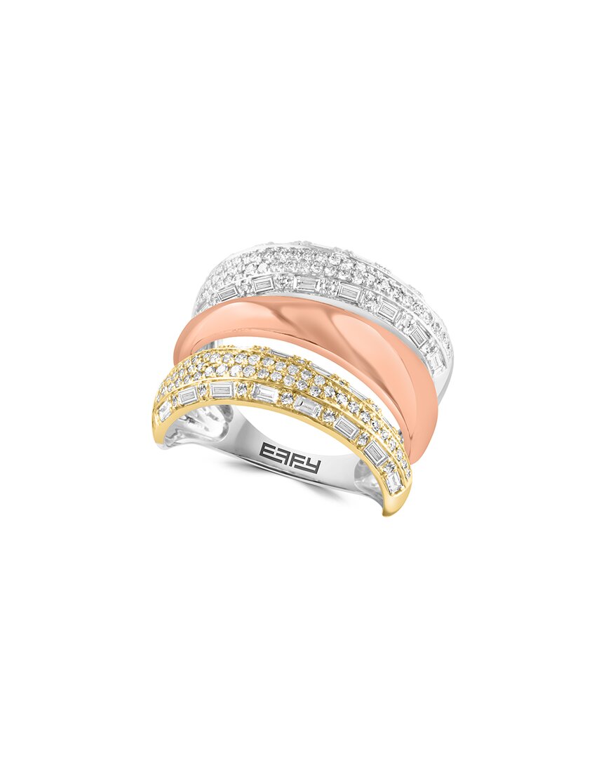 14K Tri-Tone 0.95 ct. tw. Diamond Ring