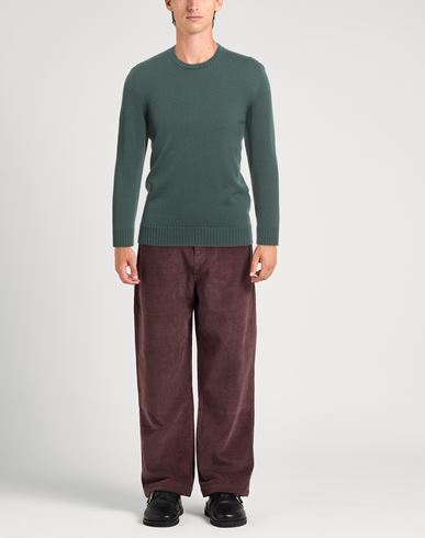 Man Sweater Green Size 36 Merino Wool