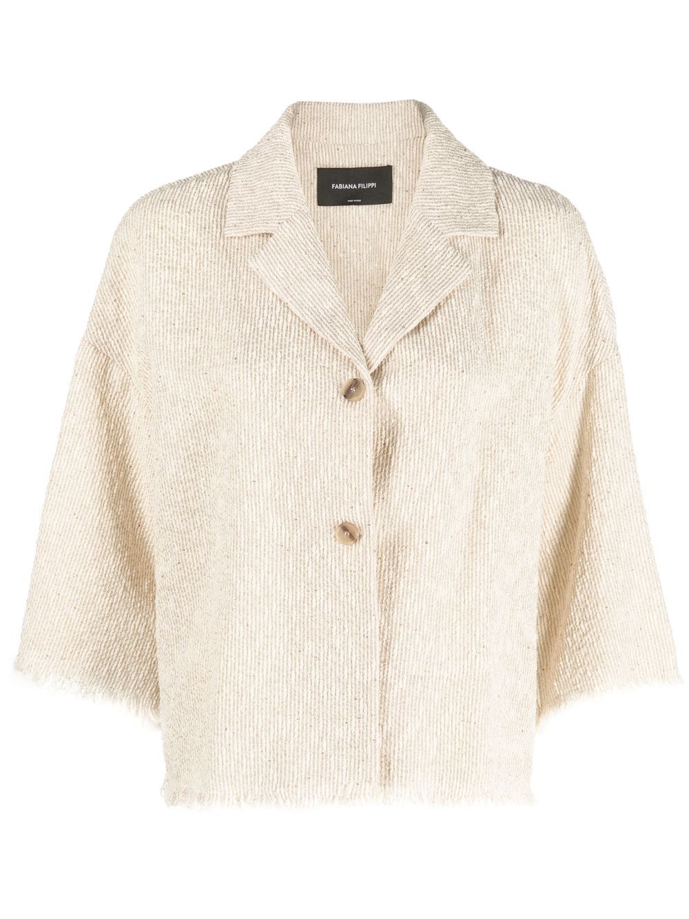 V-neck jacket - Neutrals
