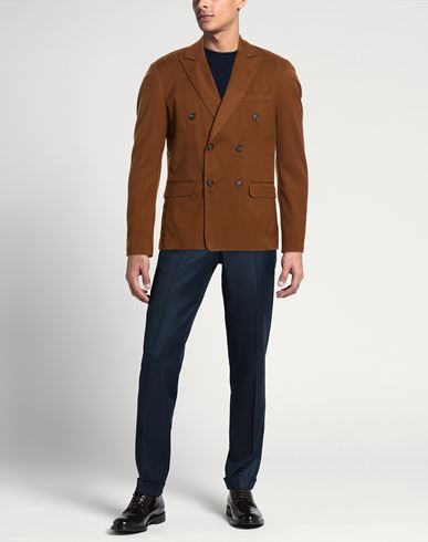 Man Blazer Brown Size 38 Polyester, Viscose, Elastane