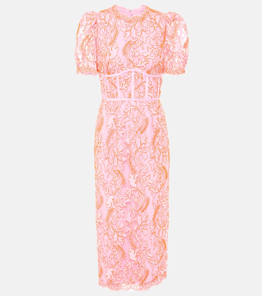 Rebecca Vallance Maribella bow-detail lace minidress