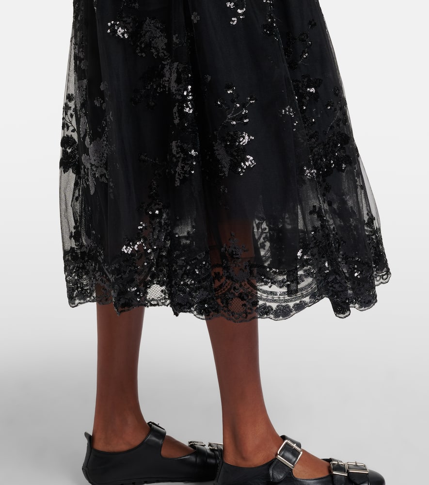 Sequined midi skirt