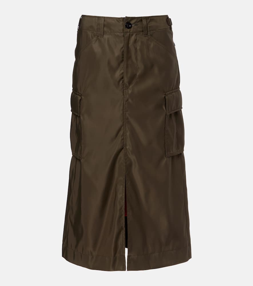 Pleated midi skirt