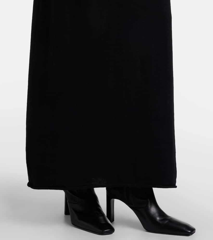 Charlotta cotton and cashmere maxi skirt
