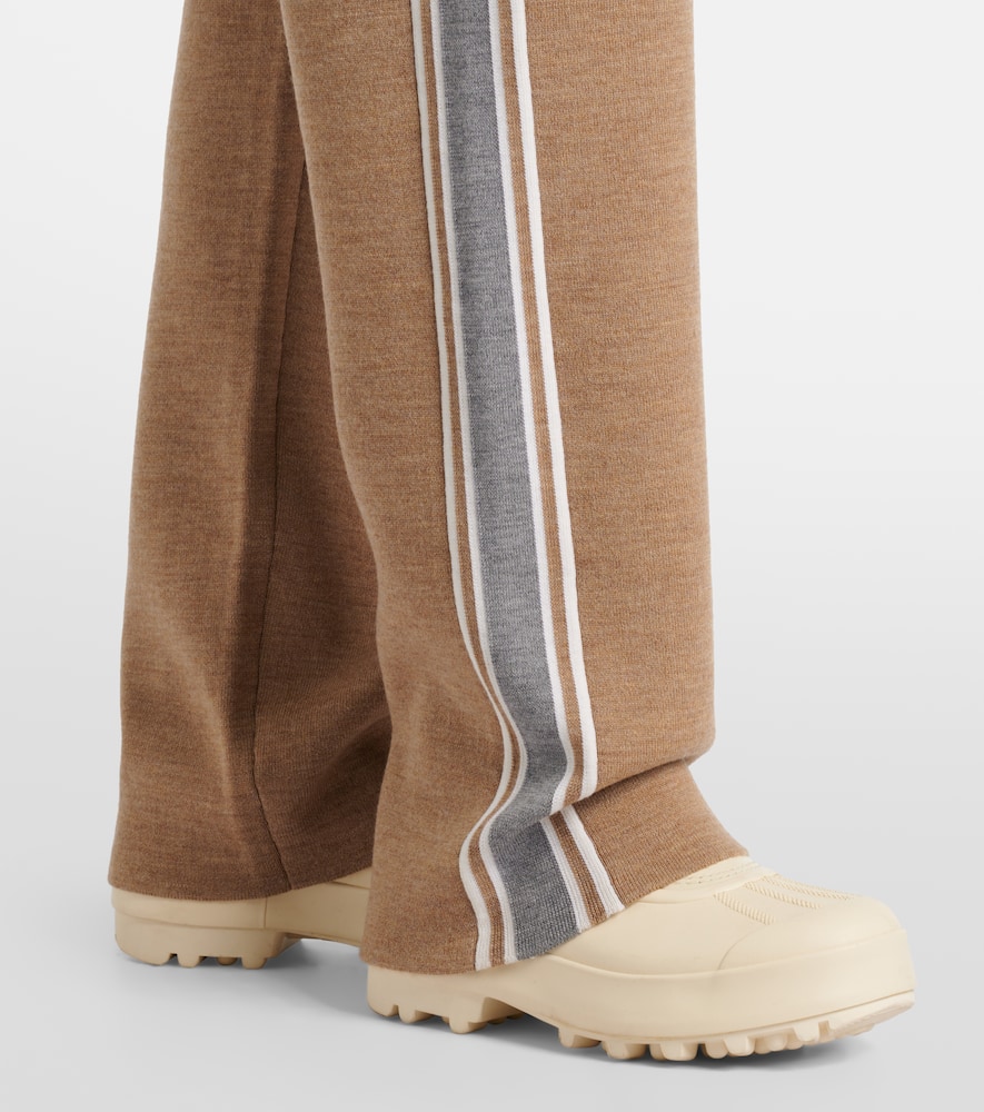 Benada striped wool-blend straight pants