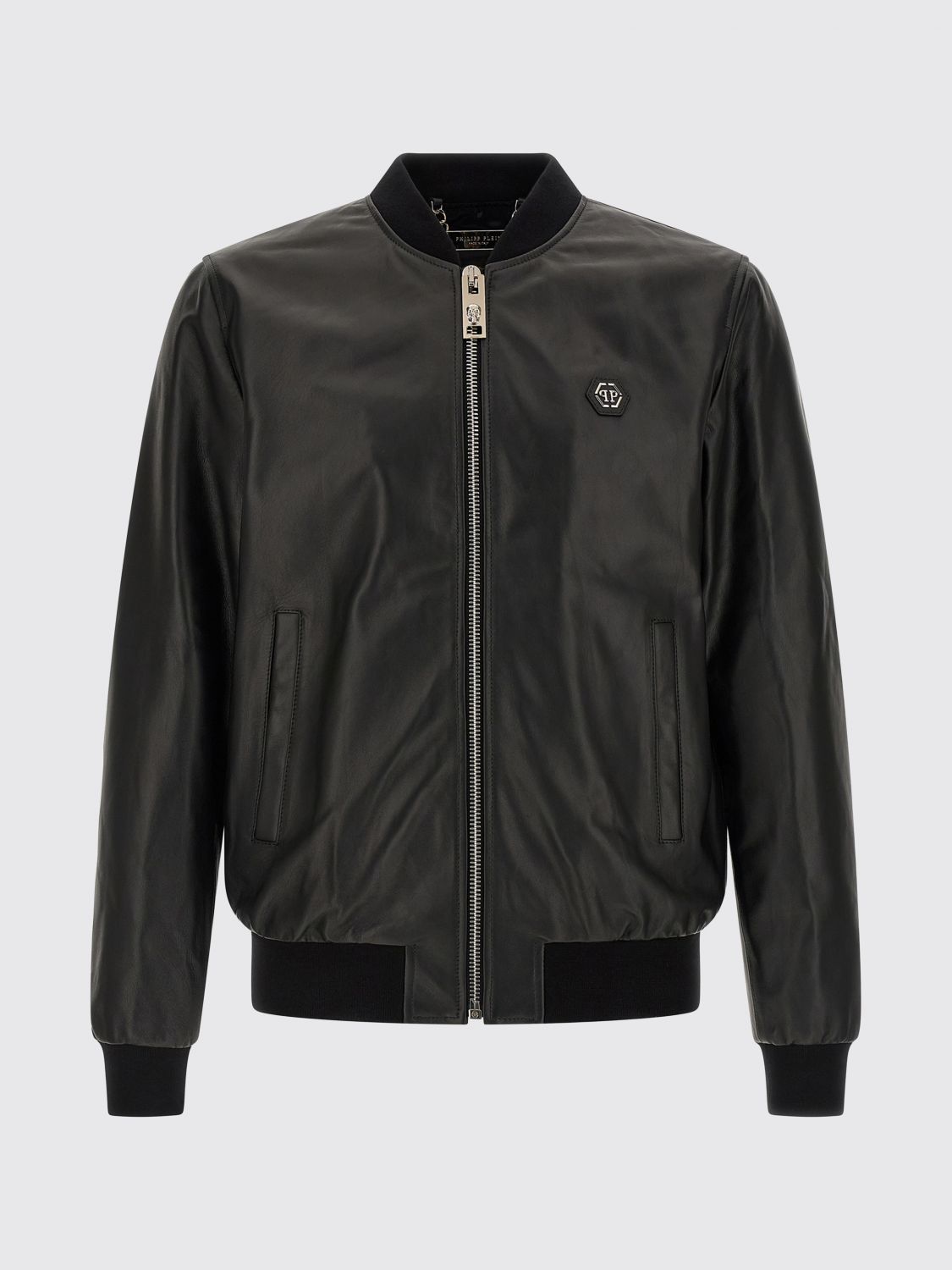 Billy leather bomber jacket - Black