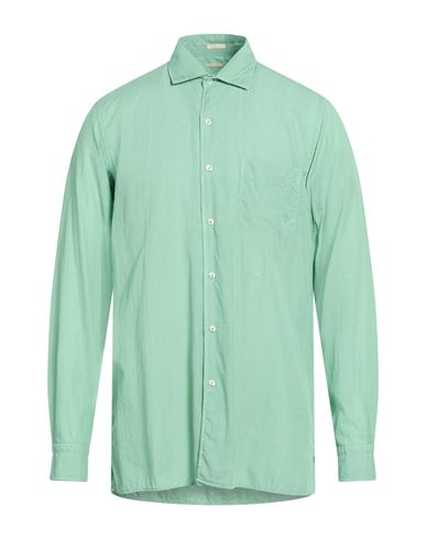 Man Shirt Light green Size XXL Cotton, Cashmere