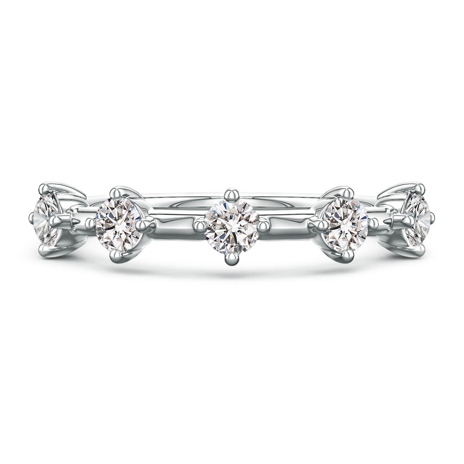 Angara 0.53 CTW Round Diamond Five-Stone Station Ring in 18K White Gold