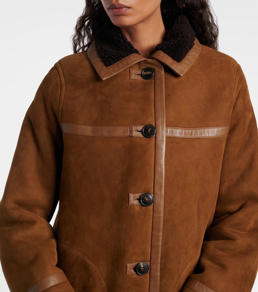 Reversible shearling coat