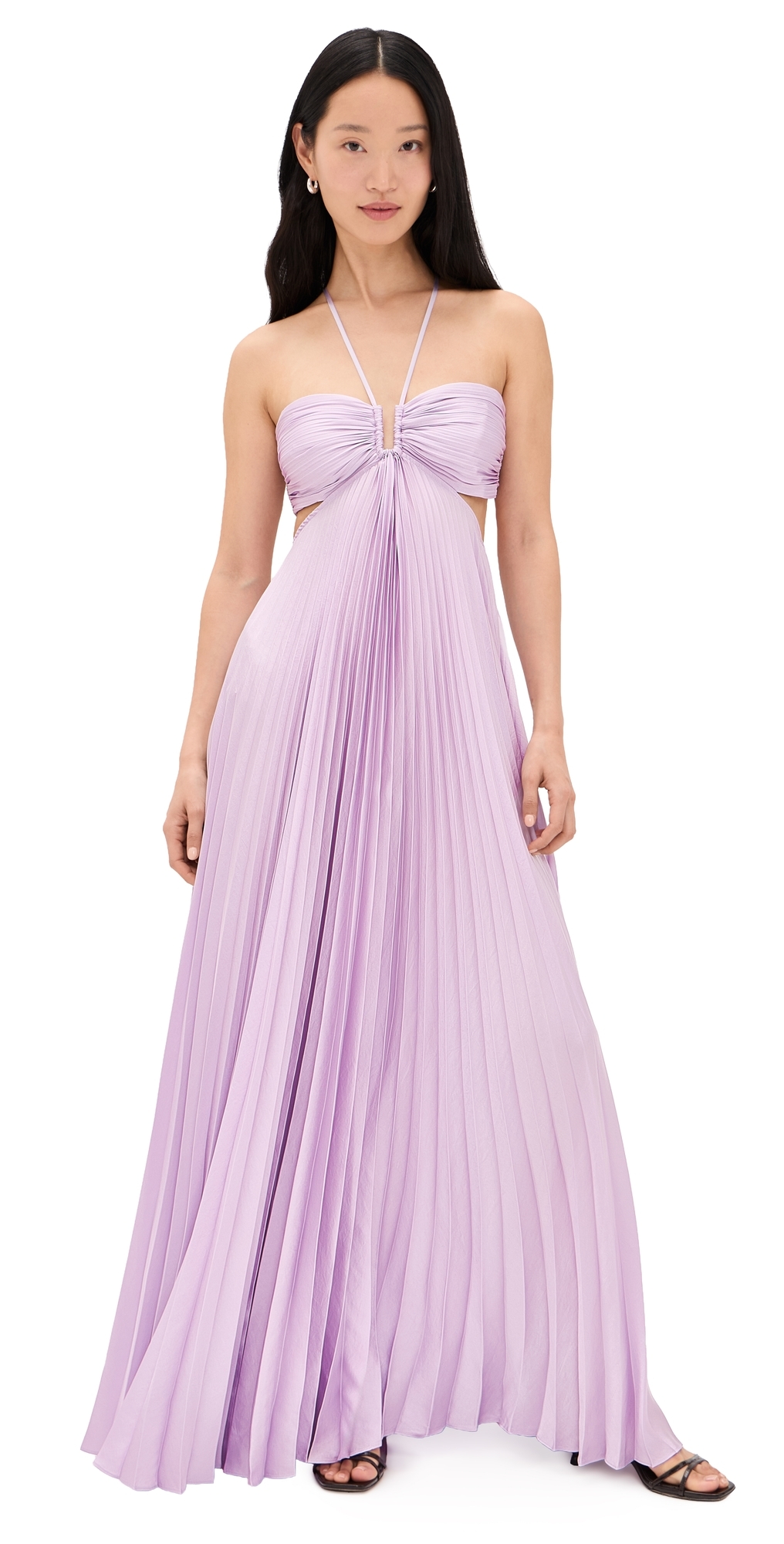 A. L.C. Moira Pleated Maxi Dress Lilac