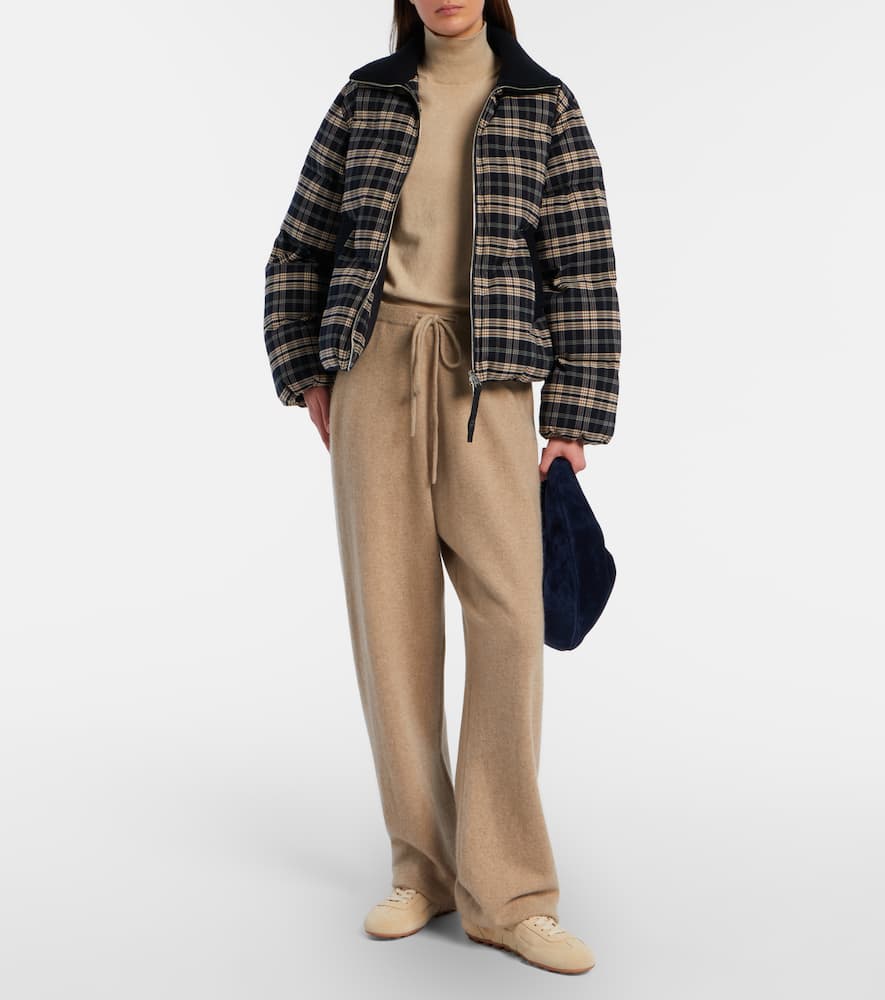 Bryony checked flannel puffer jacket