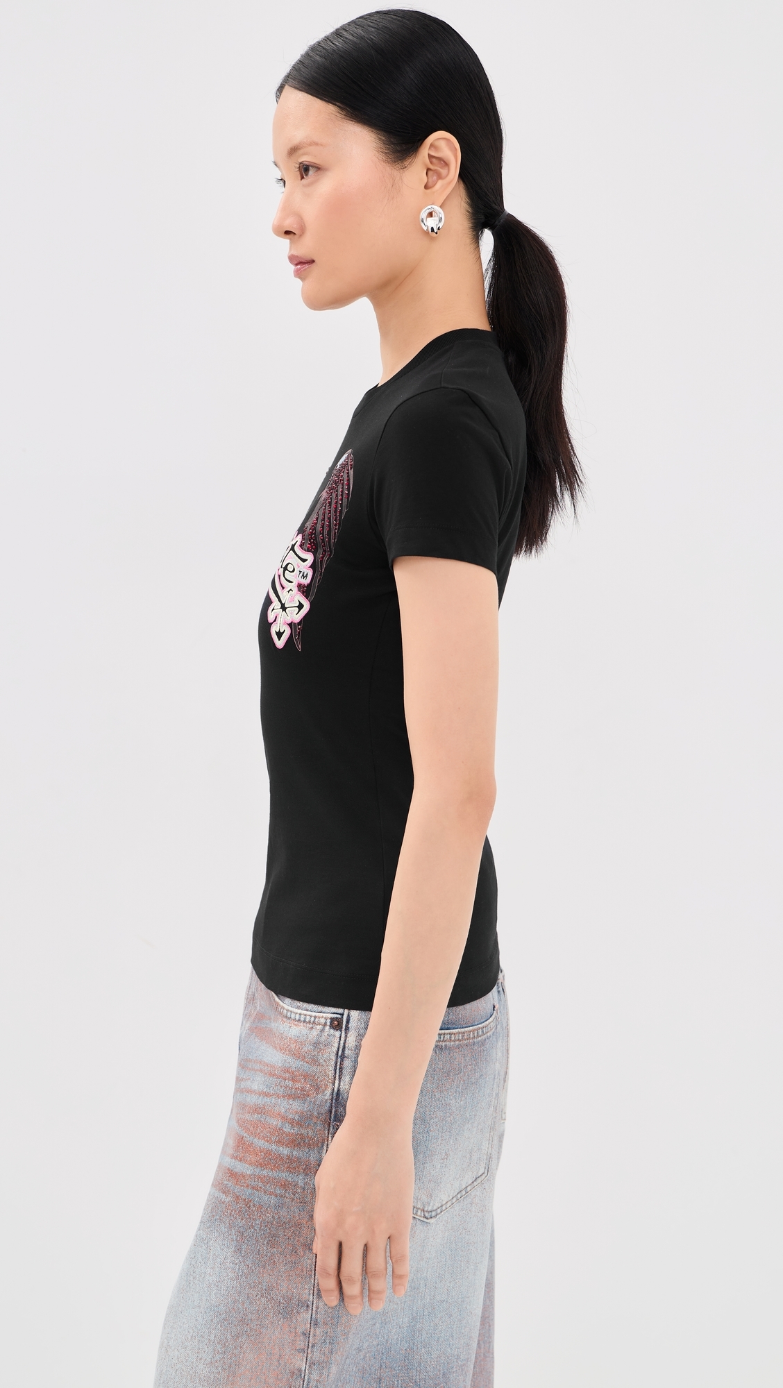 Swarovski Double Eagle Slim Tee Black