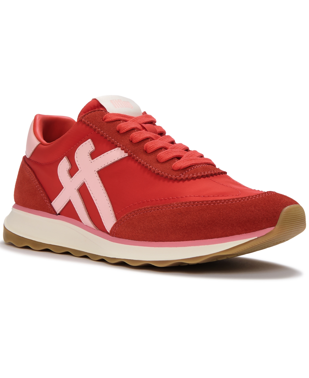 Women's Retro-q Ff Lace-Up Trainers Sneakers - Cherry Tomato, Warm Pink
