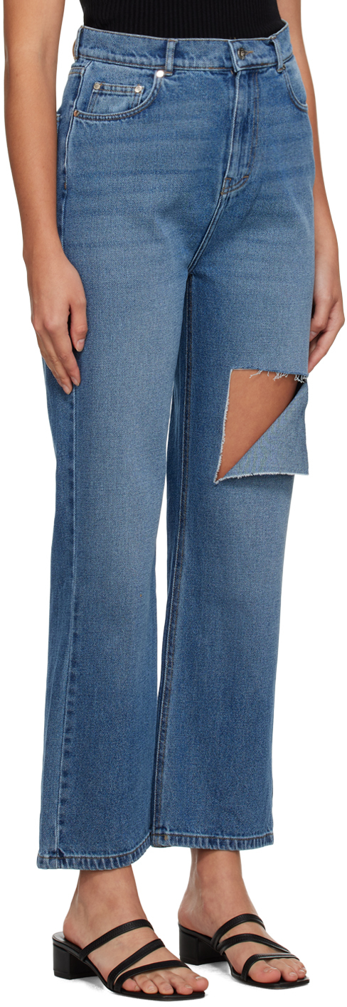 Rokh Blue Distressed Jeans