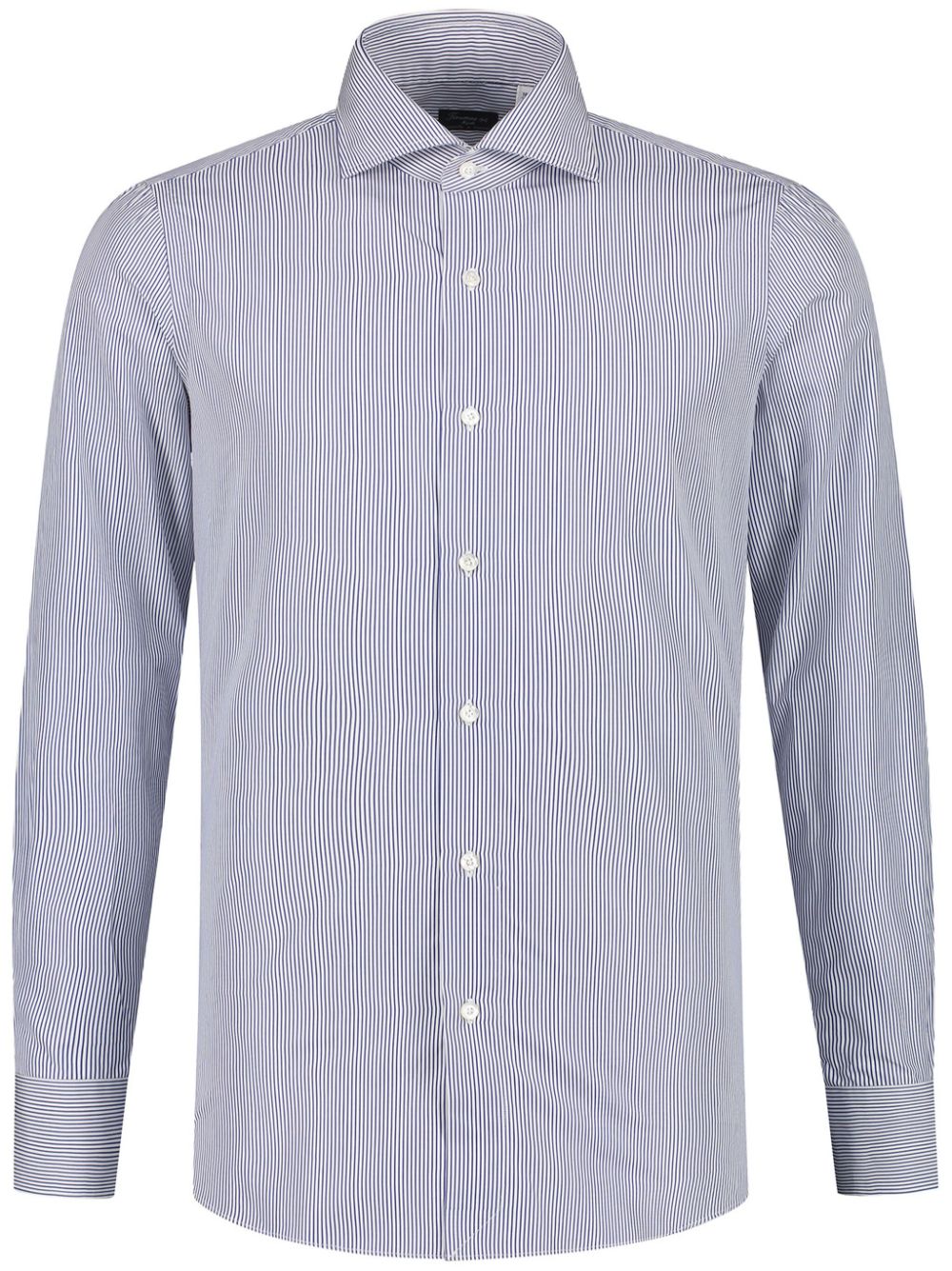 Eduardo striped cotton shirt - Blue