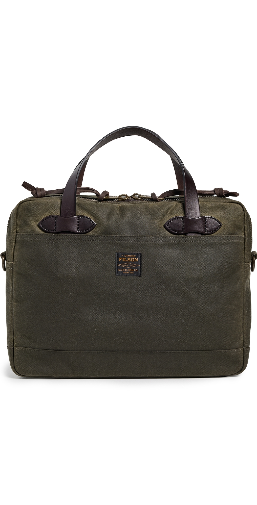 Tin Cloth Compact Briefcase Otter Green One Size