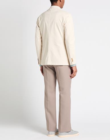 Man Blazer Cream Size 42 Cotton, Tencel, Silk, Elastane