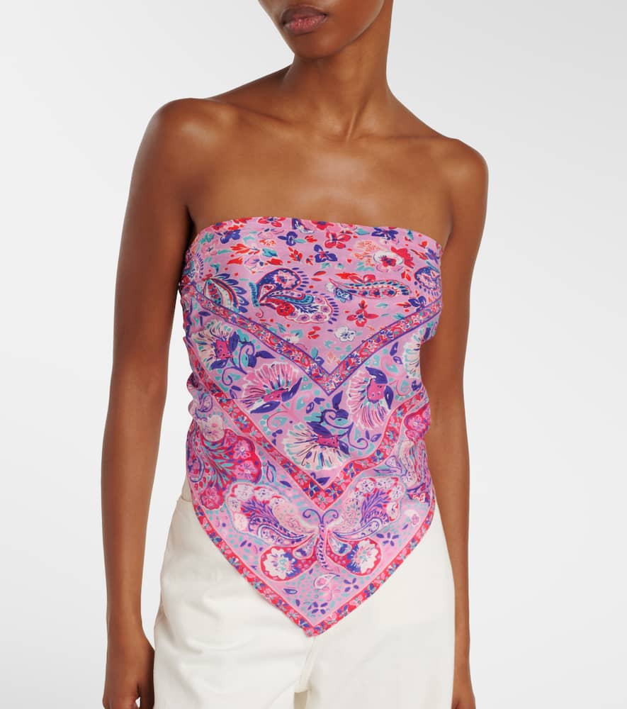 Menno printed silk top