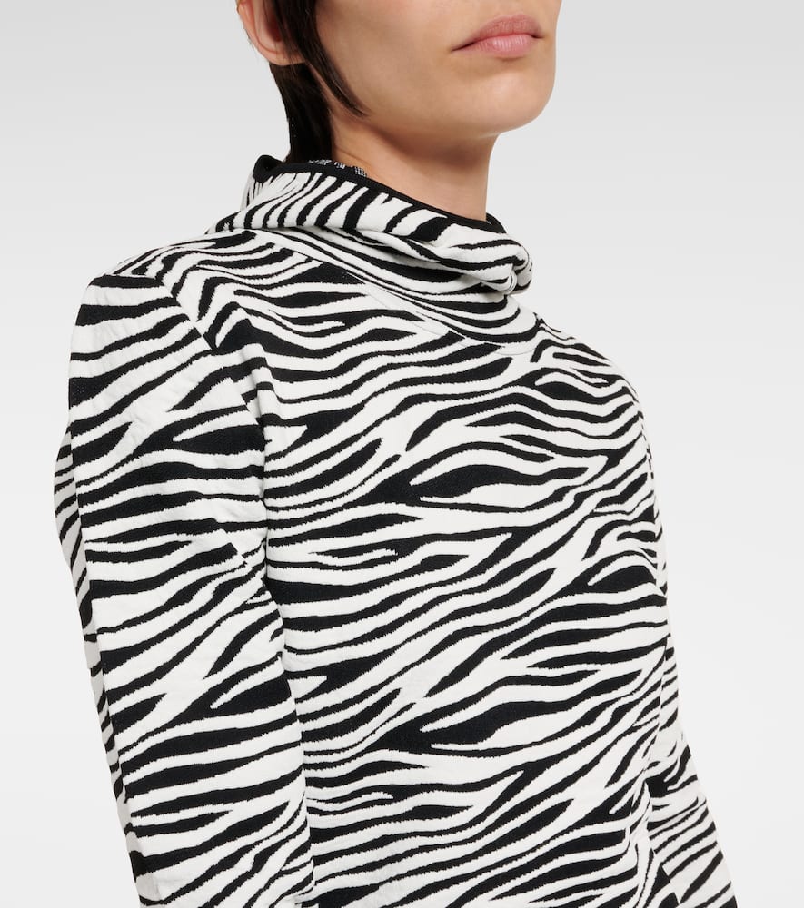 Jet Set Zoey zebra-print jacquard hoodie