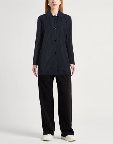 Paltò Diletta Lize Woman Overcoat & Trench Coat Navy Size 10 Polyester, Cotton