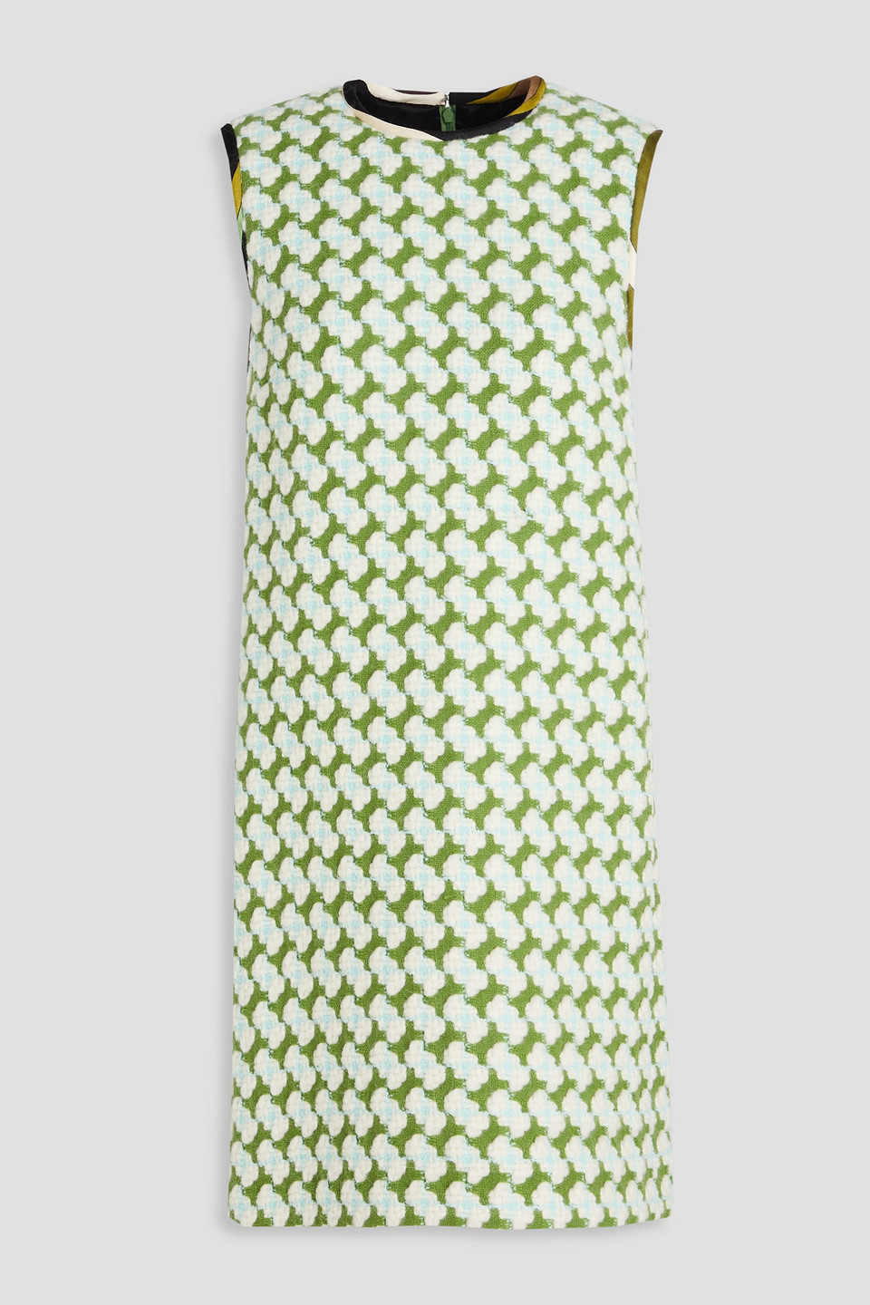 Wool-blend bouclé-tweed mini dress