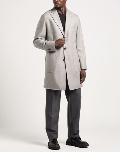 Man Coat Grey Size 46 Virgin Wool