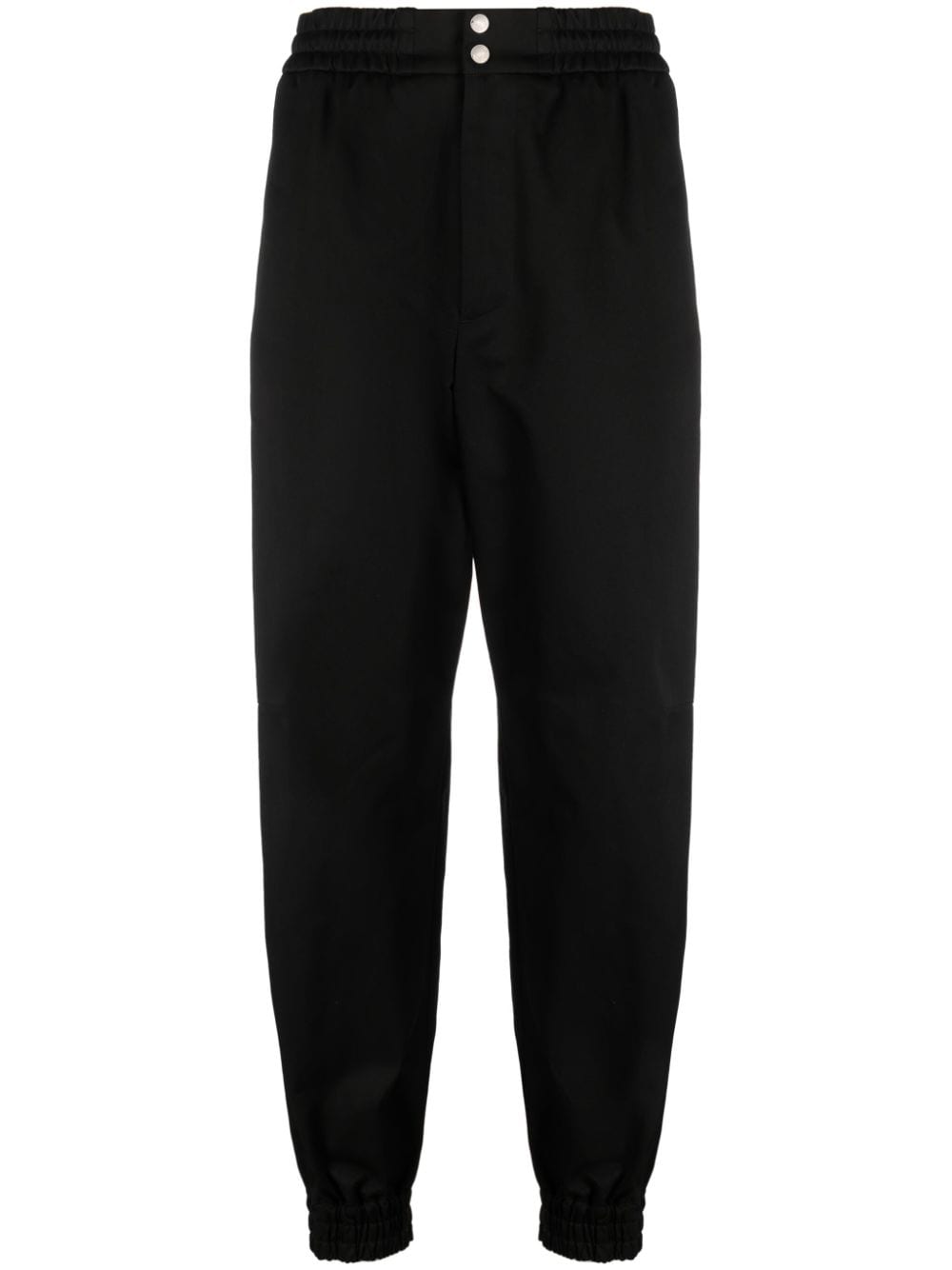 Tapered-leg cotton trousers