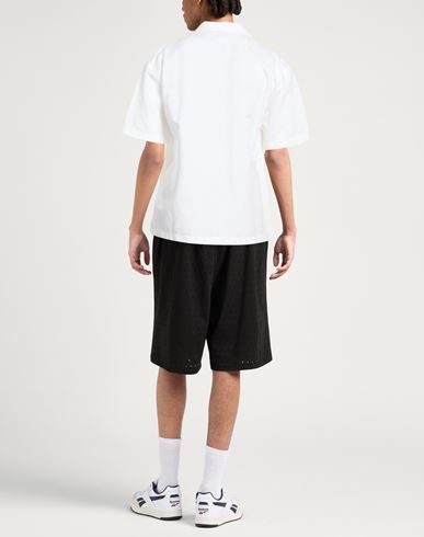 Man Shirt White Size M Linen, Cotton