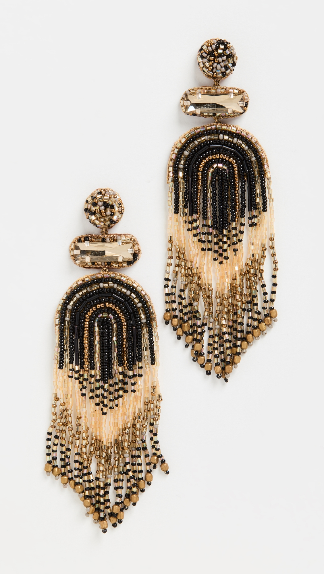 Deepa by Ishani Earrings Black Multi One Size