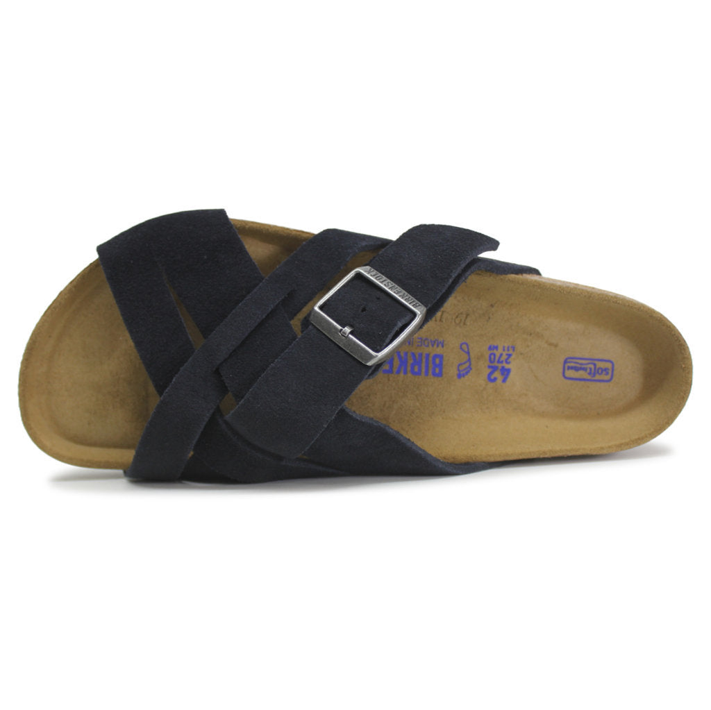 Birkenstock Lugano Suede Leather Unisex Slides Sandals