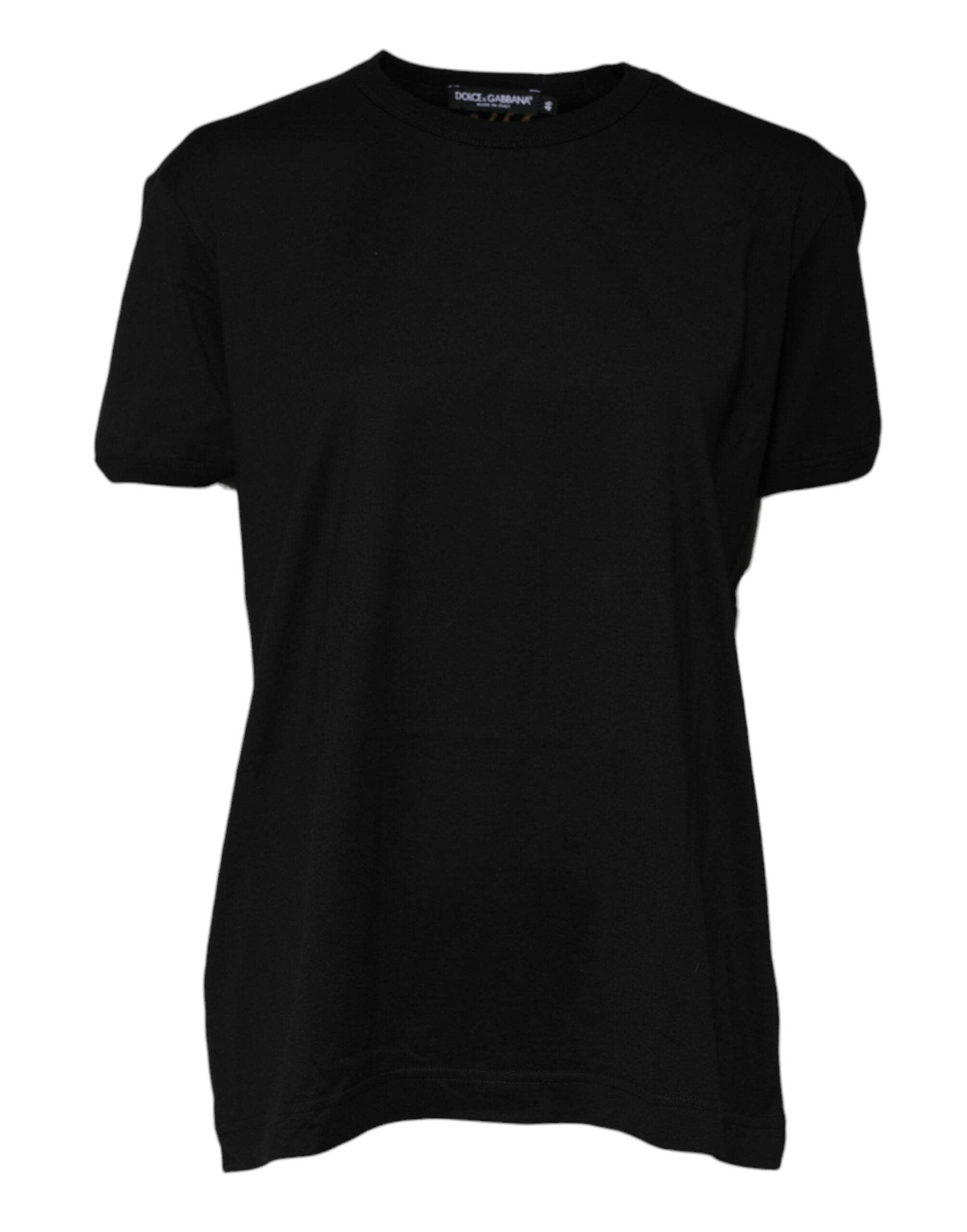 Crew Neck Cotton T-Shirt — Black